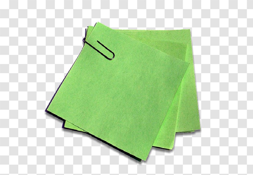 Post-it Note Paper Clip Art - Grass - With Pin Transparent PNG