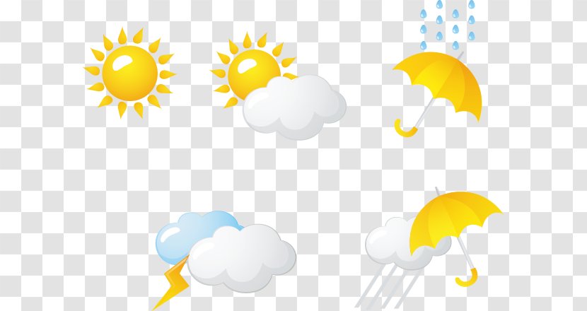 Weather Forecasting Rain Clip Art - Yellow - Forecast Transparent PNG