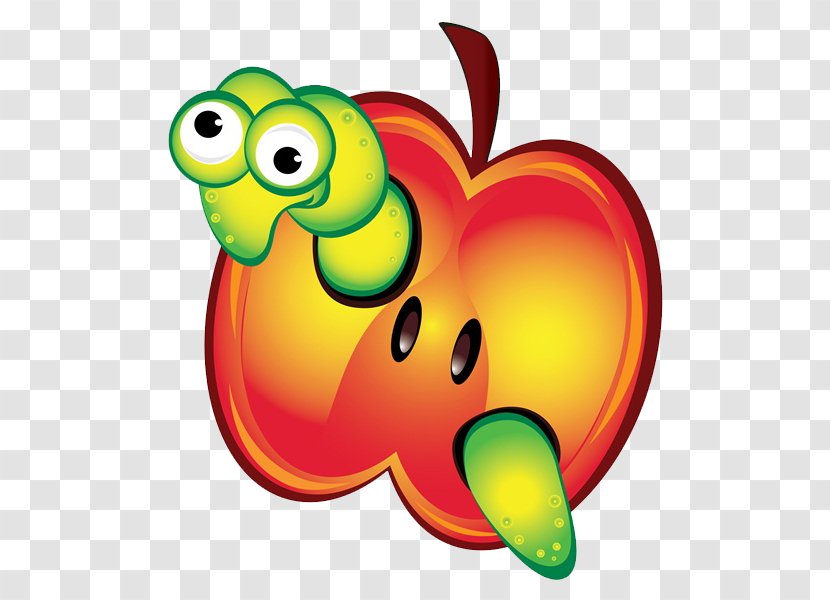 Worm Apple Clip Art - Cartoon - Cute Bug Transparent PNG
