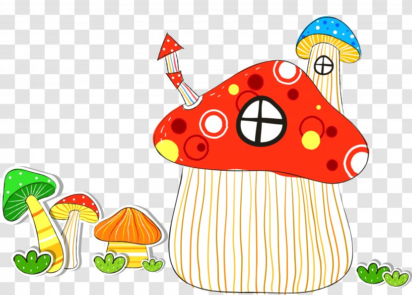 Clip Art - Cartoon - Mushroom House Transparent PNG