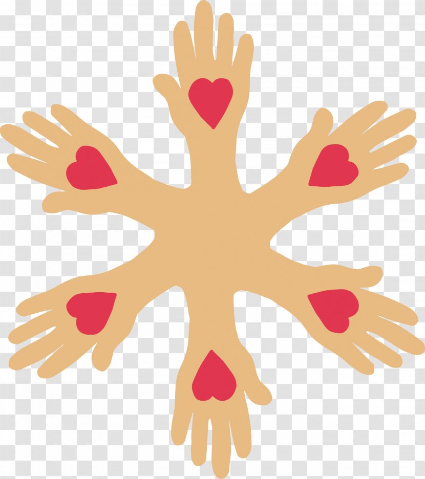 Volunteering Cooperation Logo Clip Art - Hand With Love Transparent PNG