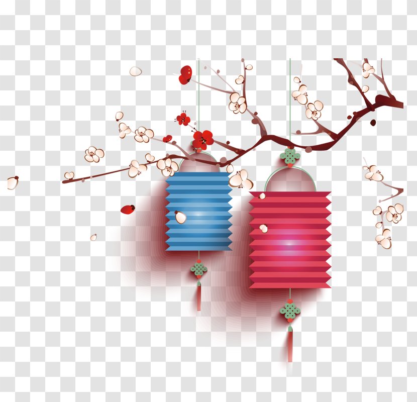 Chinese New Year Year's Day Korean Health - Lantern Plum Transparent PNG
