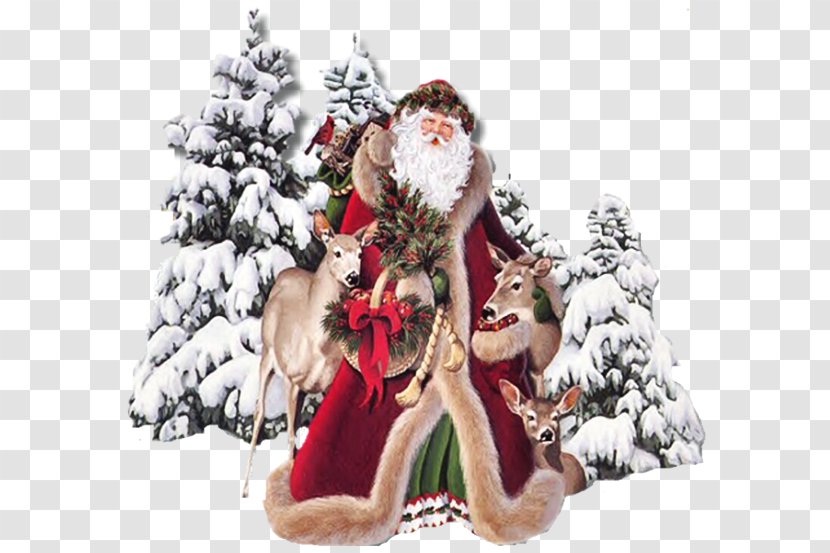 Santa Claus's Reindeer Christmas Card - Decoration - Claus Transparent PNG