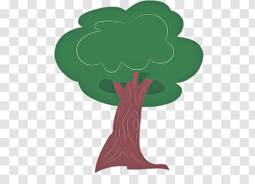 Green Tree Cartoon Leaf Plant Transparent PNG