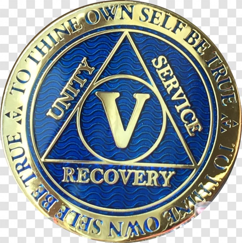 Alcoholics Anonymous Sobriety Coin Gold Plating - Bronze - Chip Transparent PNG