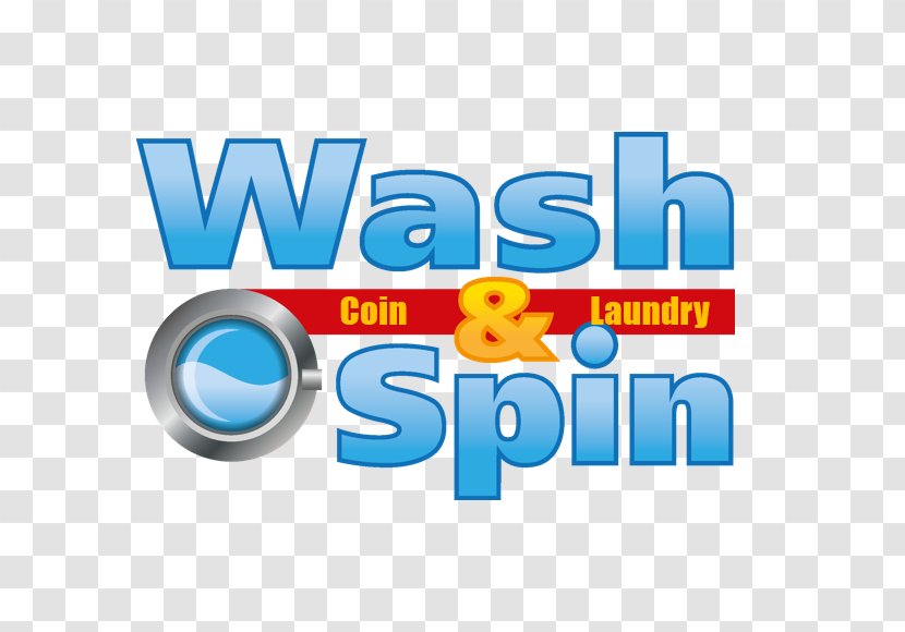 Wash & Spin Coin Laundry Logo Self-service Brand Transparent PNG