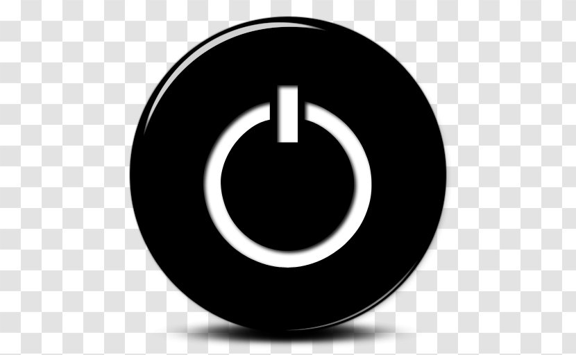 Symbol Button Clip Art - Black And White - Power Icon Transparent PNG