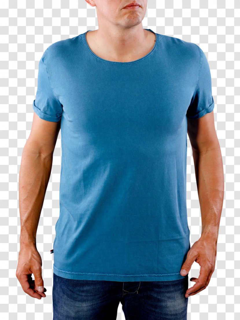 T-shirt Shoulder - Blue Transparent PNG
