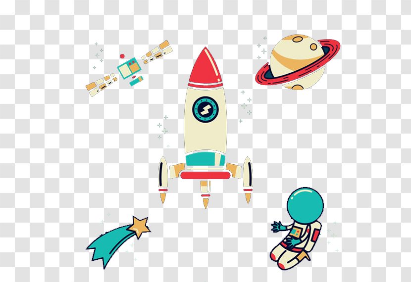 Euclidean Vector Outer Space Rocket - Astronaut - And Transparent PNG