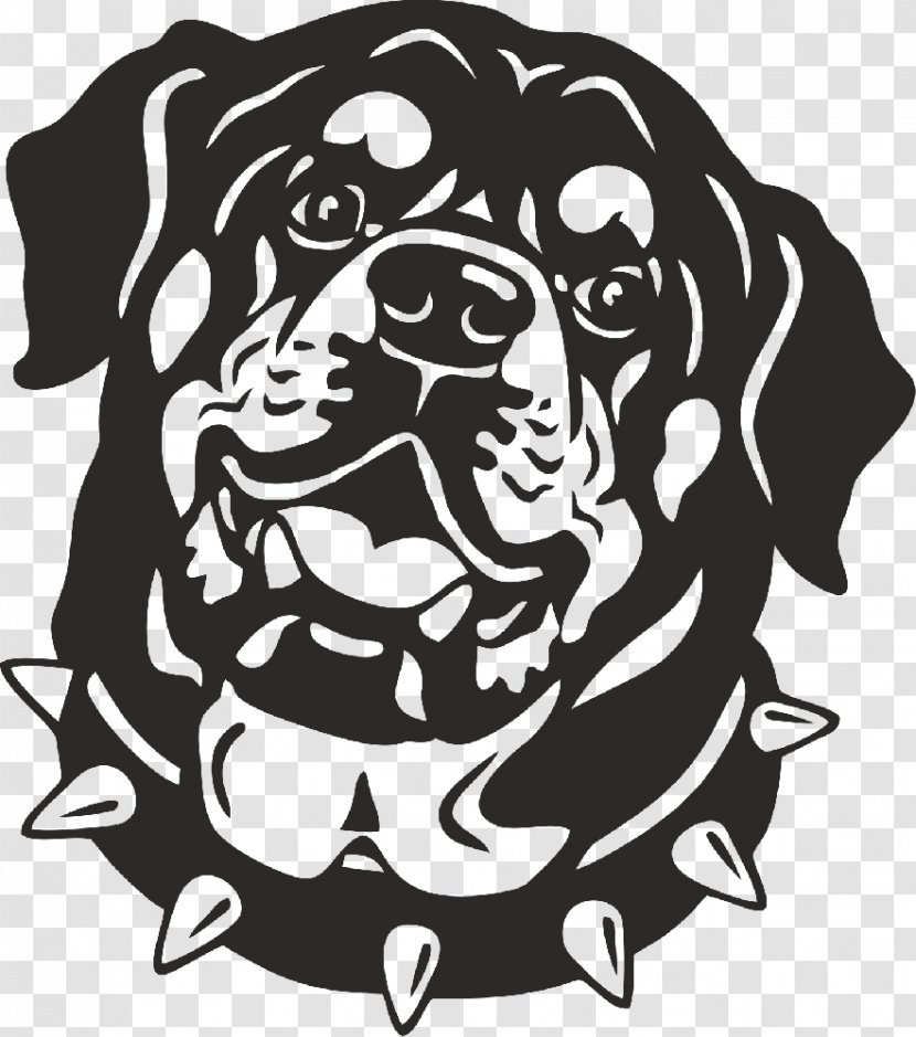 Rottweiler Bulldog Drawing Clip Art - Black - Dog Transparent PNG