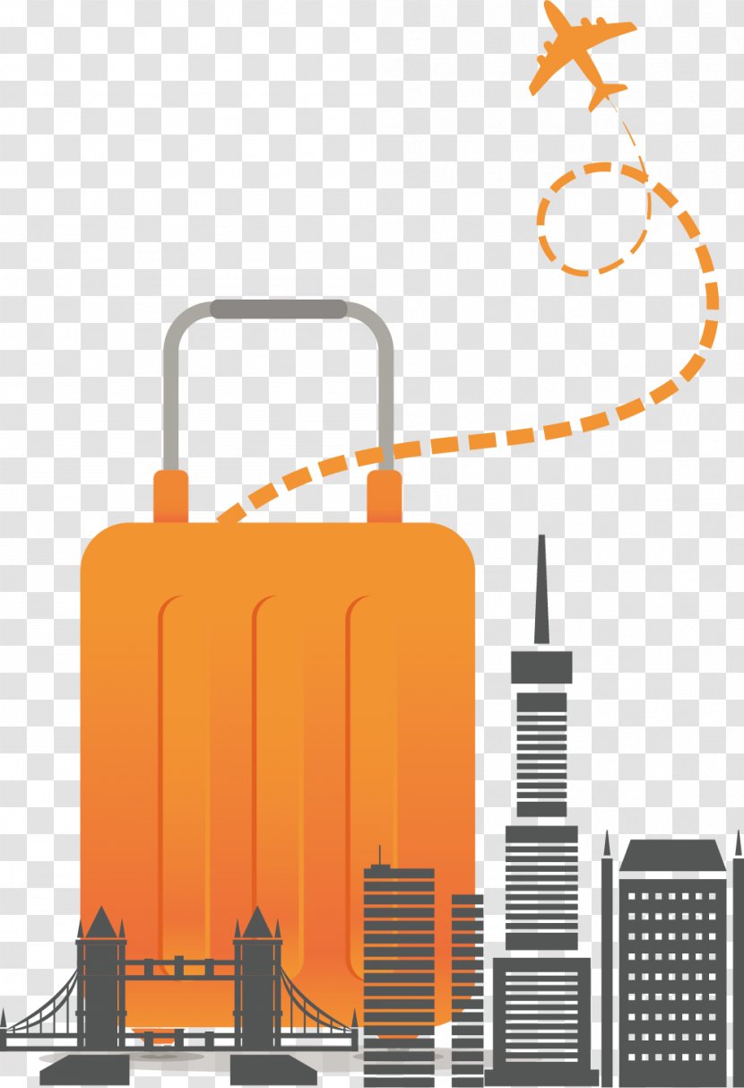 Travel Hotel Tourism - Brand - Suitcase Background Vector Material Transparent PNG