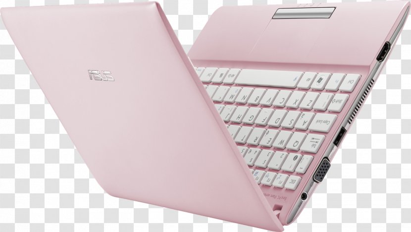 Netbook Laptop Asus Eee PC Personal Computer - Battery Charger - Pink Flare Transparent PNG