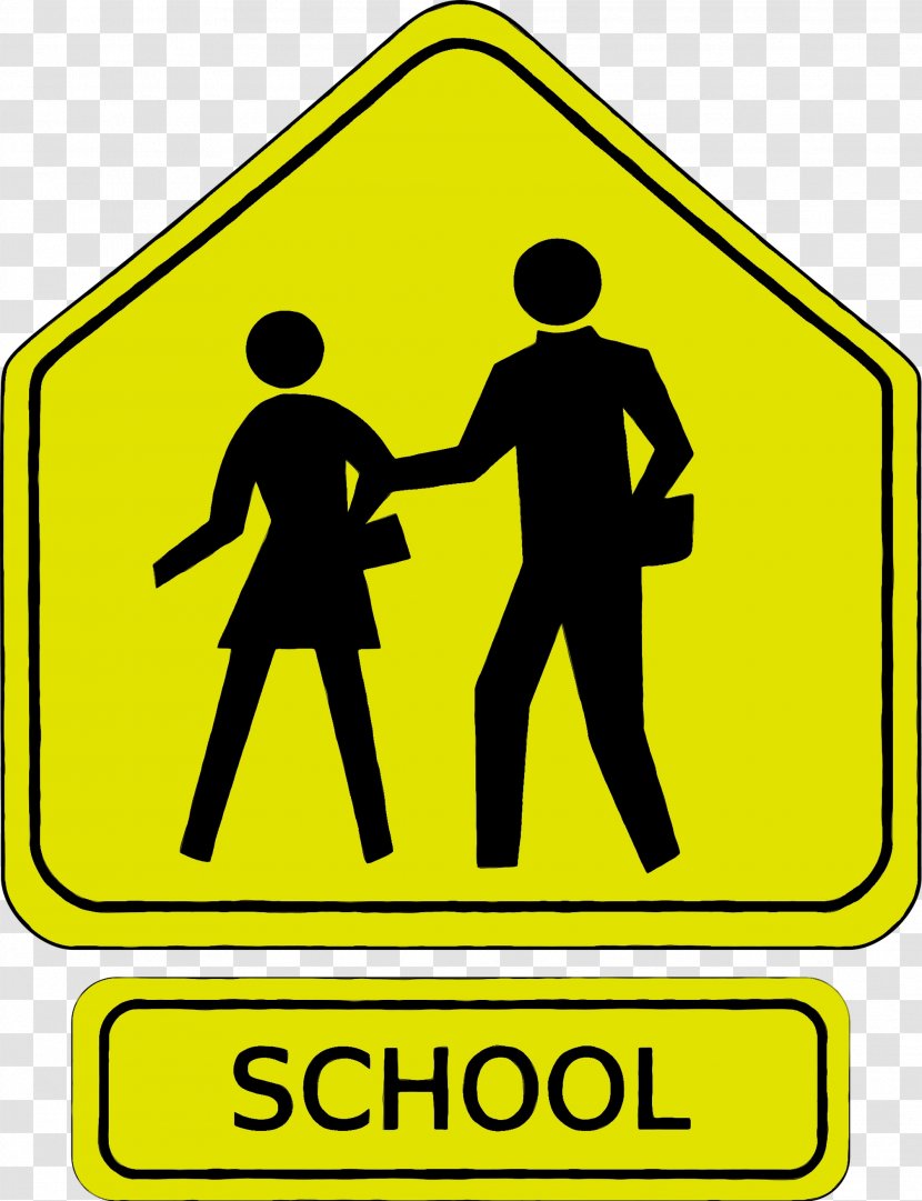 School Zone Clip Art Student Traffic Sign Transparent PNG
