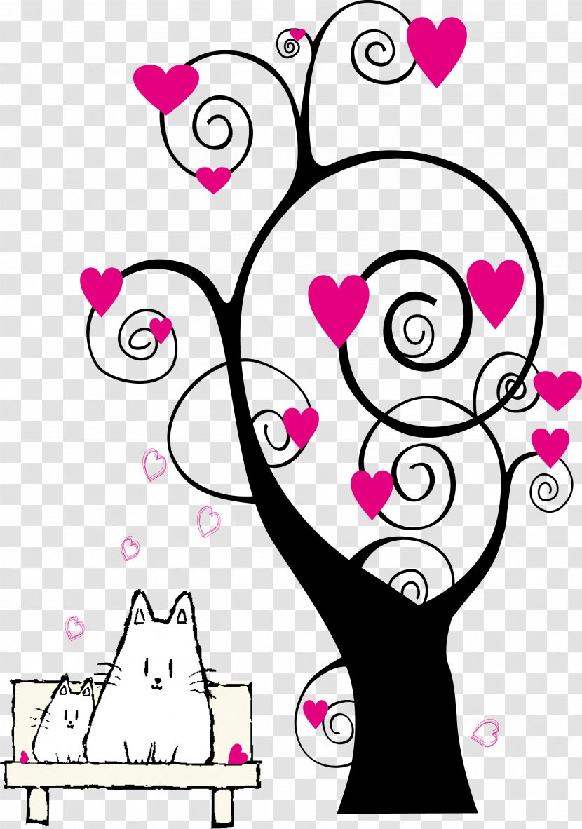 Paper Hello Kitty Drawing Sticker - Flower - Creative Heart-shaped Tree Transparent PNG