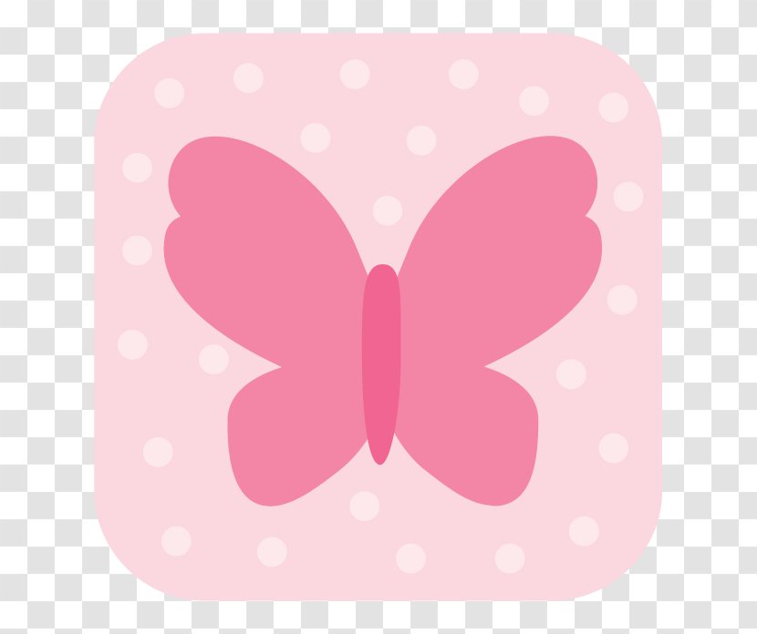 Pink M Heart Font - Invertebrate - Charming Butterfly Transparent PNG