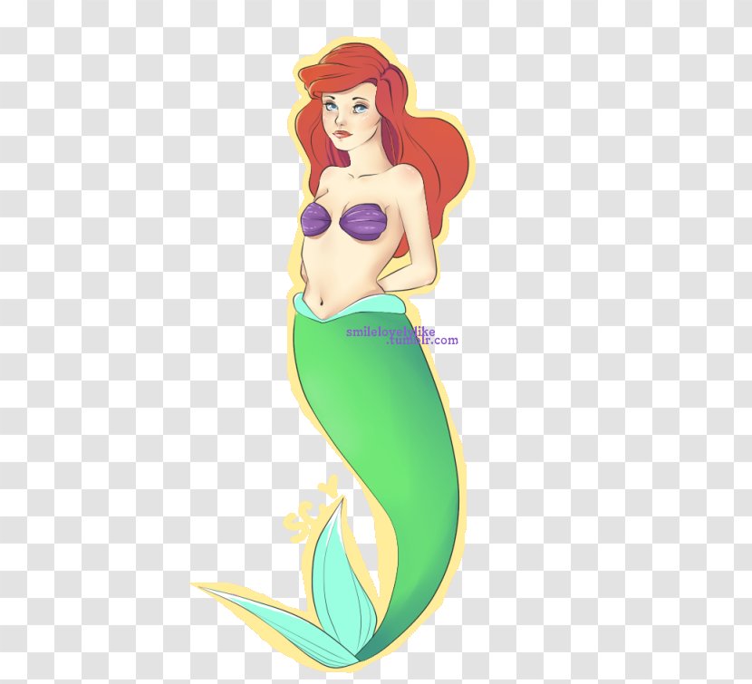 Ariel Cartoon Fan Art - Watercolor Transparent PNG