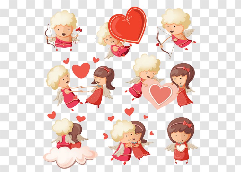 Cupid Royalty-free Heart Clip Art - Royaltyfree - Bow And Arrow Transparent PNG
