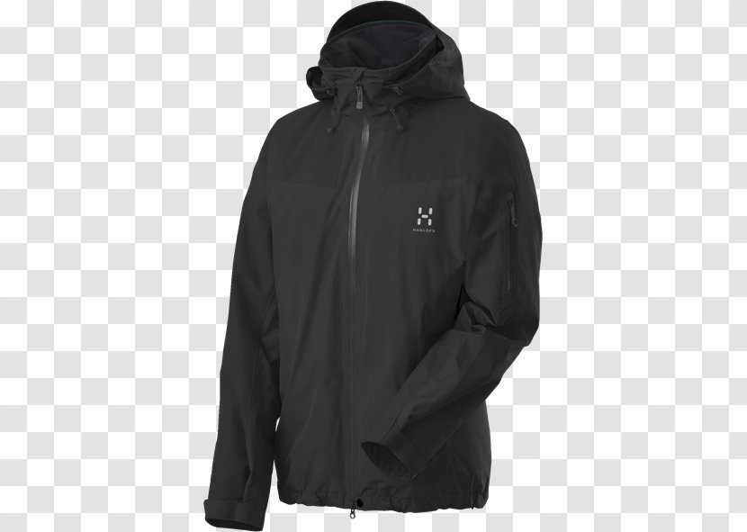 Jacket Raincoat Softshell Clothing Hood - Windstopper - Black Transparent PNG
