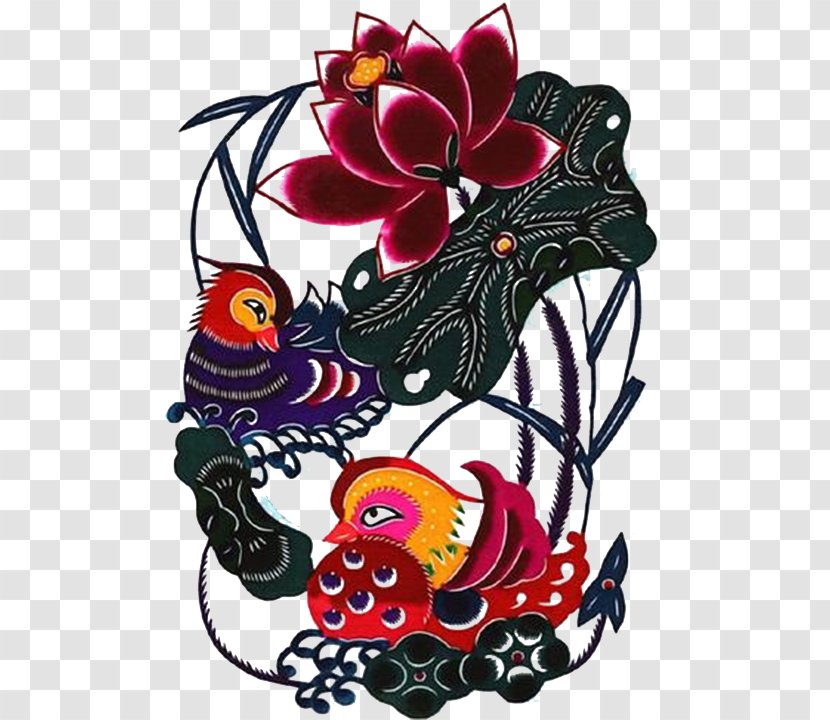 Mandarin Duck Papercutting - Art - Ducks Transparent PNG