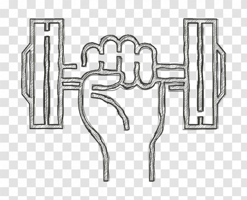 Dumbell Icon Gym Healthy Life - Door Handle Workout Transparent PNG