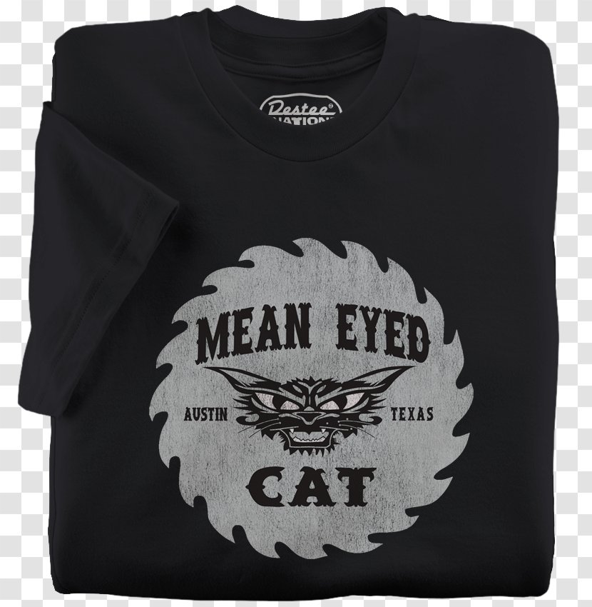 T-shirt Mean Eyed Cat Stubb's Bar-B-Q Hoodie - Black - Fonts Of Transparent PNG