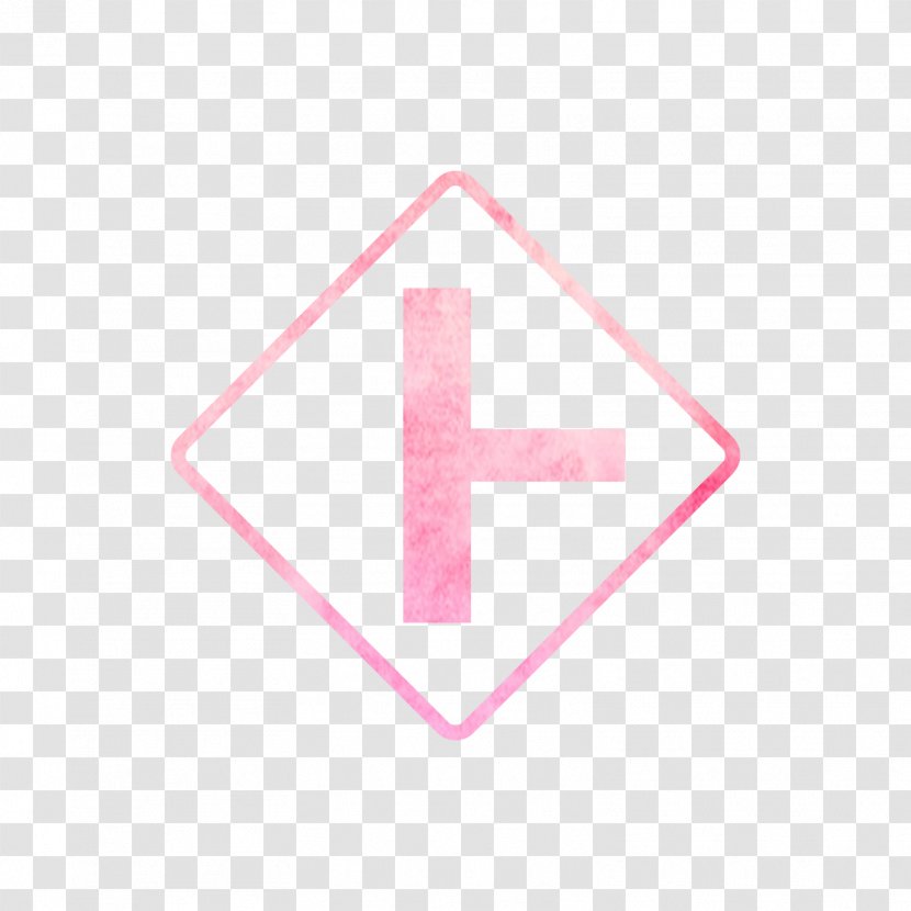 Line Triangle Logo Font - Magenta Transparent PNG