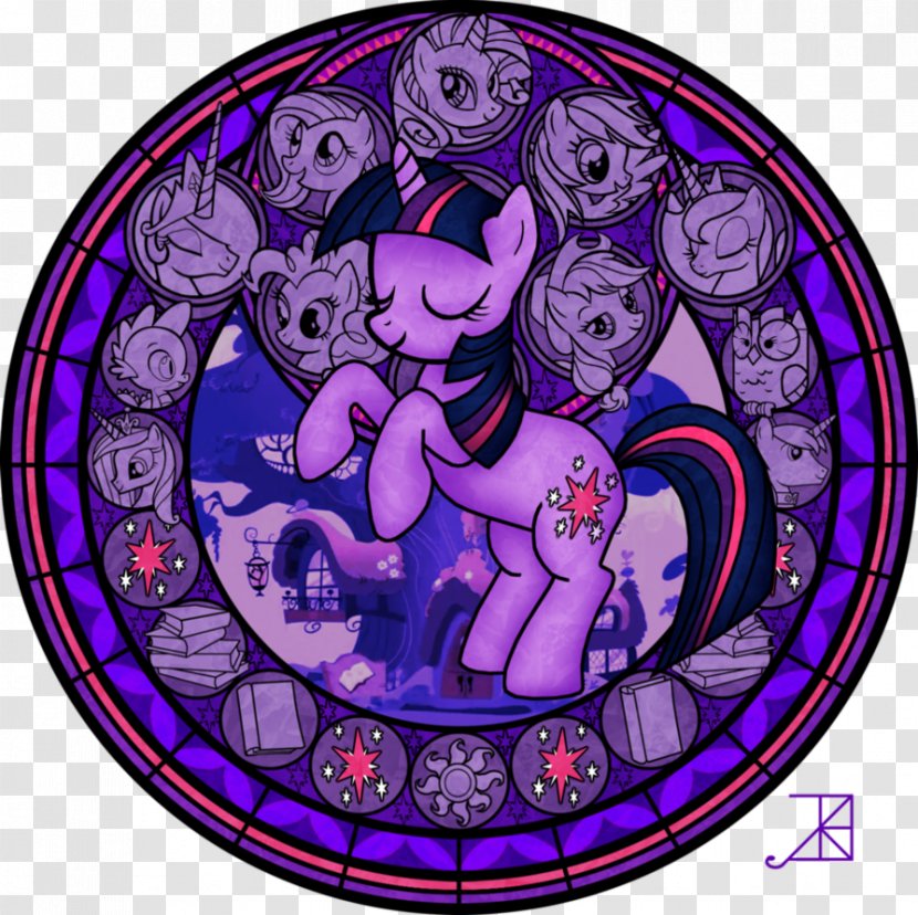 Twilight Sparkle Stained Glass Window - Equestria Girls Rainbow Rocks Col Transparent PNG