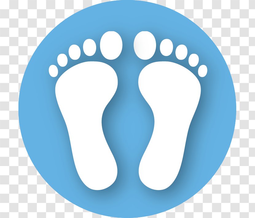 Footprint Podiatry Clip Art - Blue - Foot Care Transparent PNG