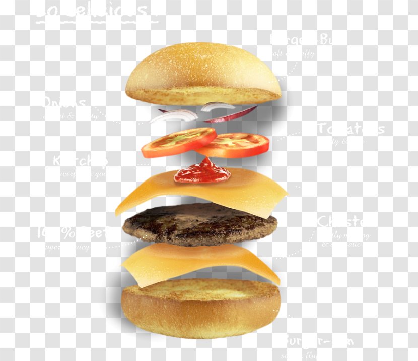 Cheeseburger Slider Hamburger Buffalo Burger Patty - Breakfast Sandwich - Junk Food Transparent PNG