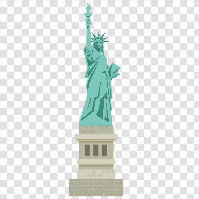 Statue Of Liberty - Monument - Flat US Transparent PNG