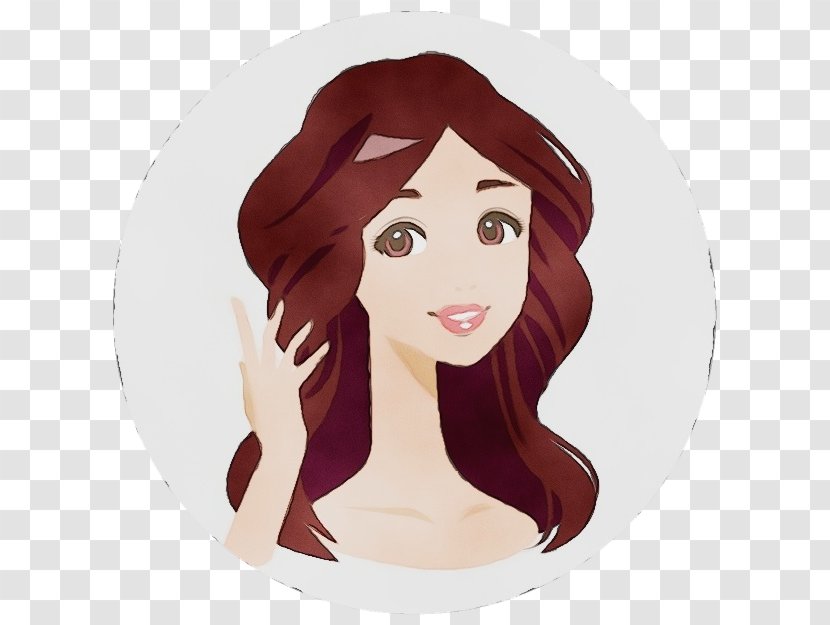 Hair Face Plate Cartoon Dishware - Chin - Red Transparent PNG