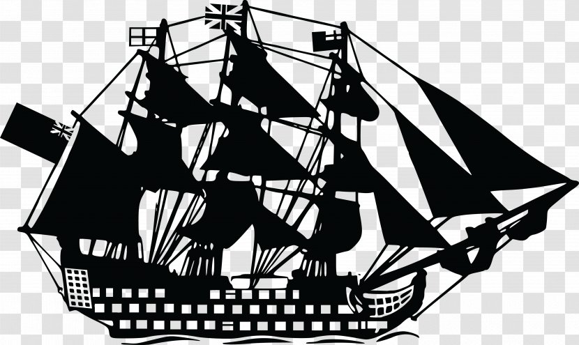 T-shirt Sailing Ship Clip Art - Monochrome Photography Transparent PNG