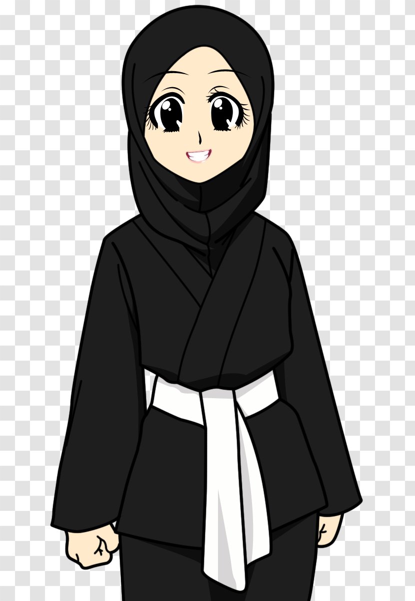 Muslim Taekwondo Doodle Islam - Heart - Tudung Transparent PNG