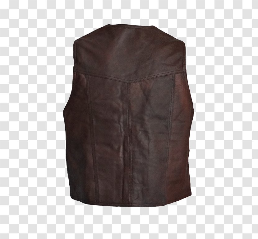 Gilets Jacket Sleeve Brown Leather Transparent PNG