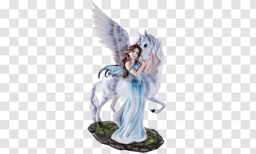 The Fairy With Turquoise Hair Figurine Statue Pegasus - Pentacle Transparent PNG