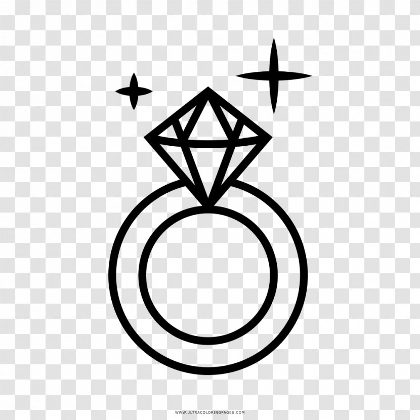 Coloring Book Drawing Black And White - Symmetry - Ring Transparent PNG