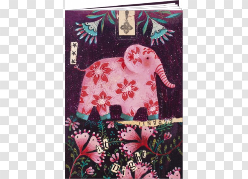 Seeing Pink Elephants Post Cards Postcrossing Elephantidae Calendar - Magenta - WEDDING ELEPHANT Transparent PNG