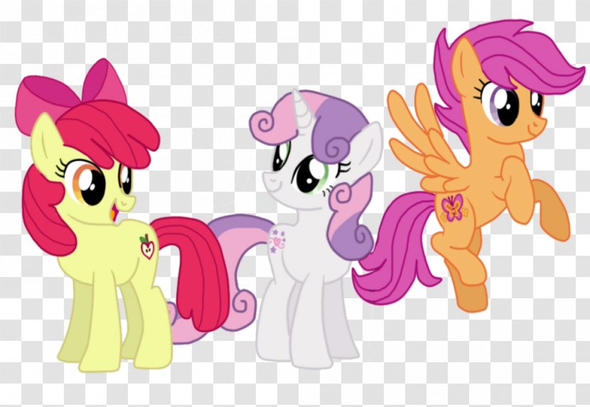 My Little Pony Cutie Mark Crusaders Horse - Silhouette - Mature Girls Transparent PNG