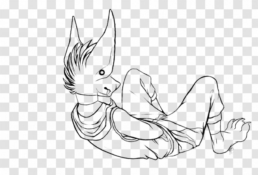Carnivora Line Art White Cartoon Sketch - Wing - Drawing Style Transparent PNG