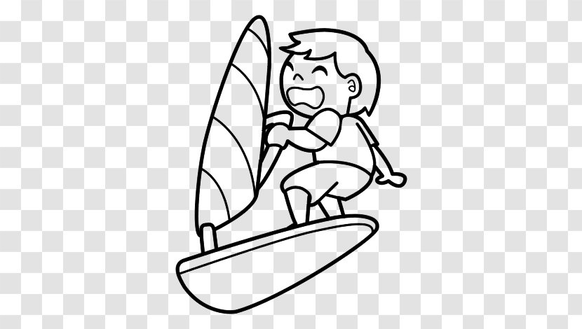 Windsurfing Coloring Book Sailing - Watercolor - Surfing Transparent PNG
