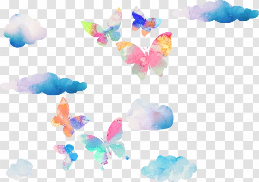 Butterfly Watercolor Painting Euclidean Vector - Dream Transparent PNG