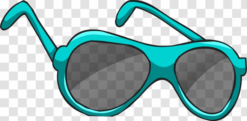 Club Penguin Sunglasses Blue Eyewear - Clothing Accessories Transparent PNG