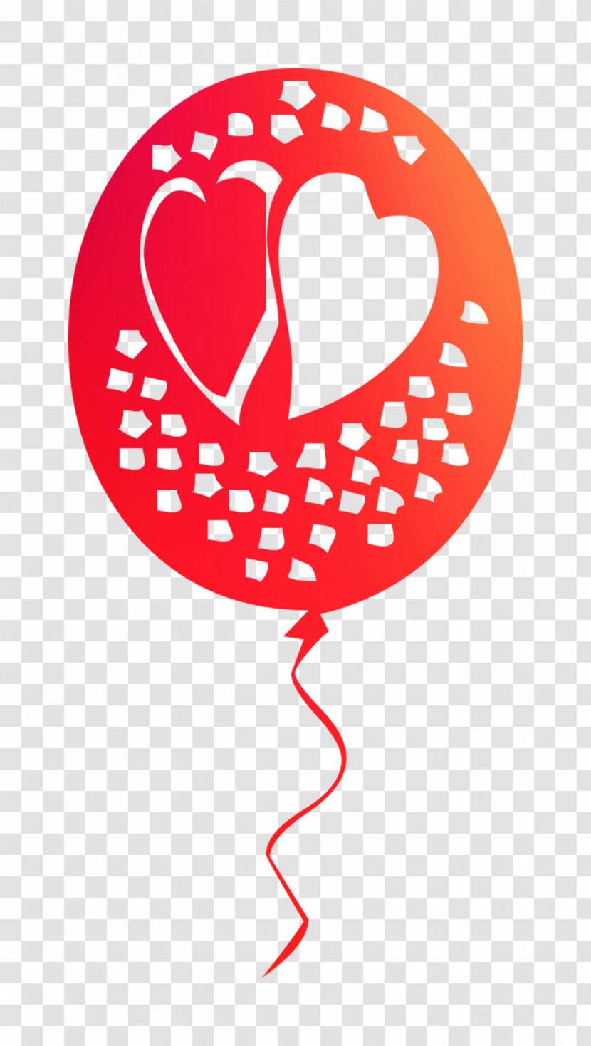 Heart Balloon Clip Art Line M-095 - Redm - Love Transparent PNG