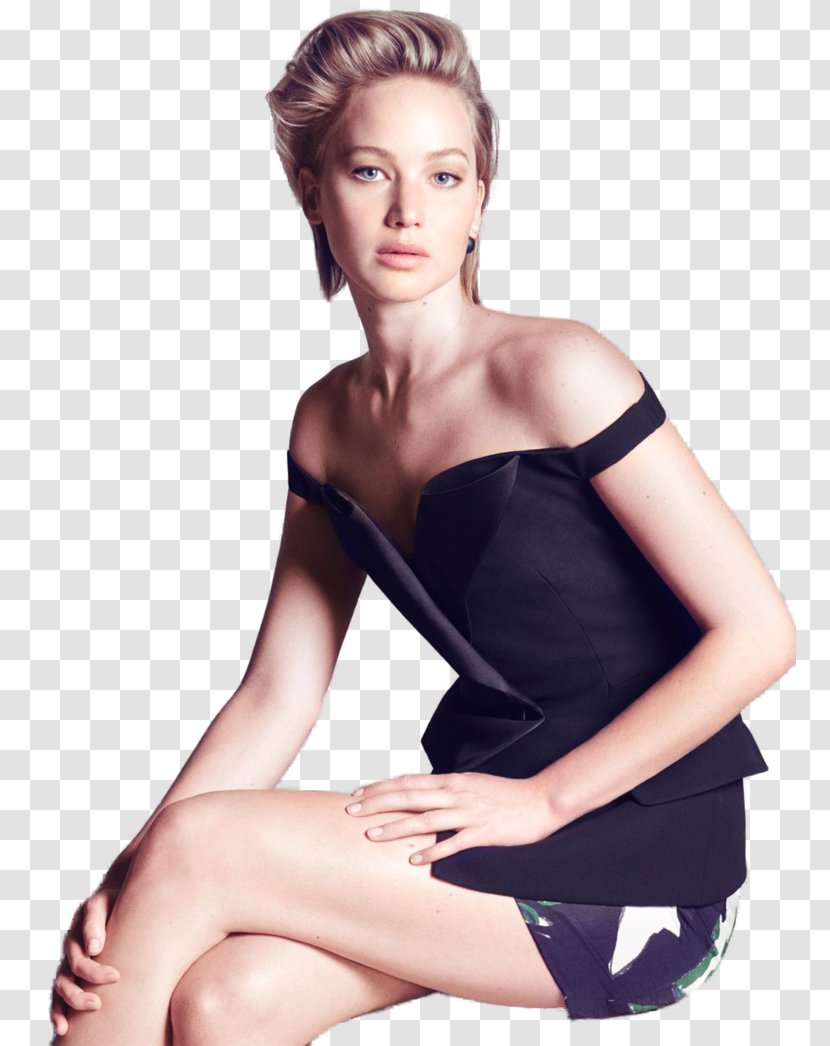 Jennifer Lawrence The Hunger Games Christian Dior SE Photo Shoot Fashion - Silhouette Transparent PNG