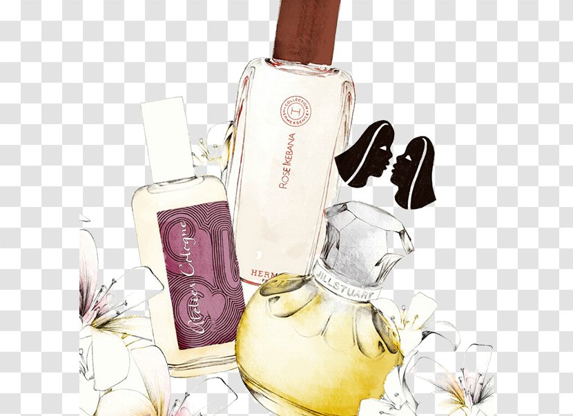 Perfume Illustrator Illustration - Hand-painted All Kinds Of Brand Name Transparent PNG