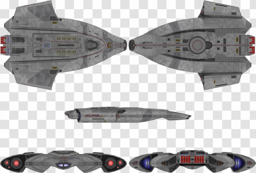 Star Trek Galaxy Class Starship USS Endeavour Warp Drive - Digital Art Transparent PNG