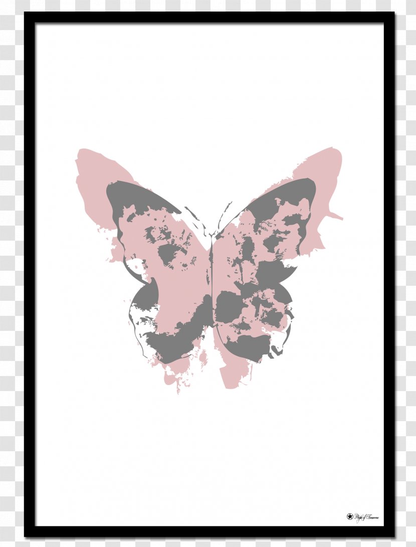 Poster Visual Arts Brush-footed Butterflies - Black And White - Classy Transparent PNG
