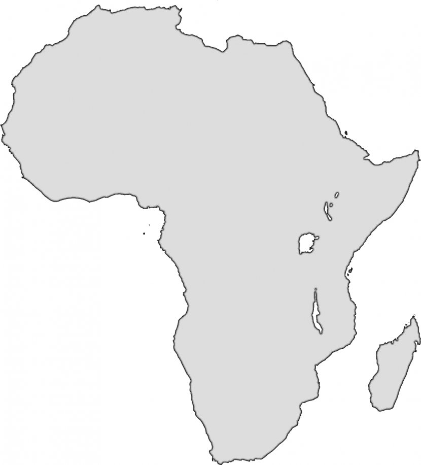 Africa Map Clip Art - Monochrome Photography - Cliparts Transparent PNG