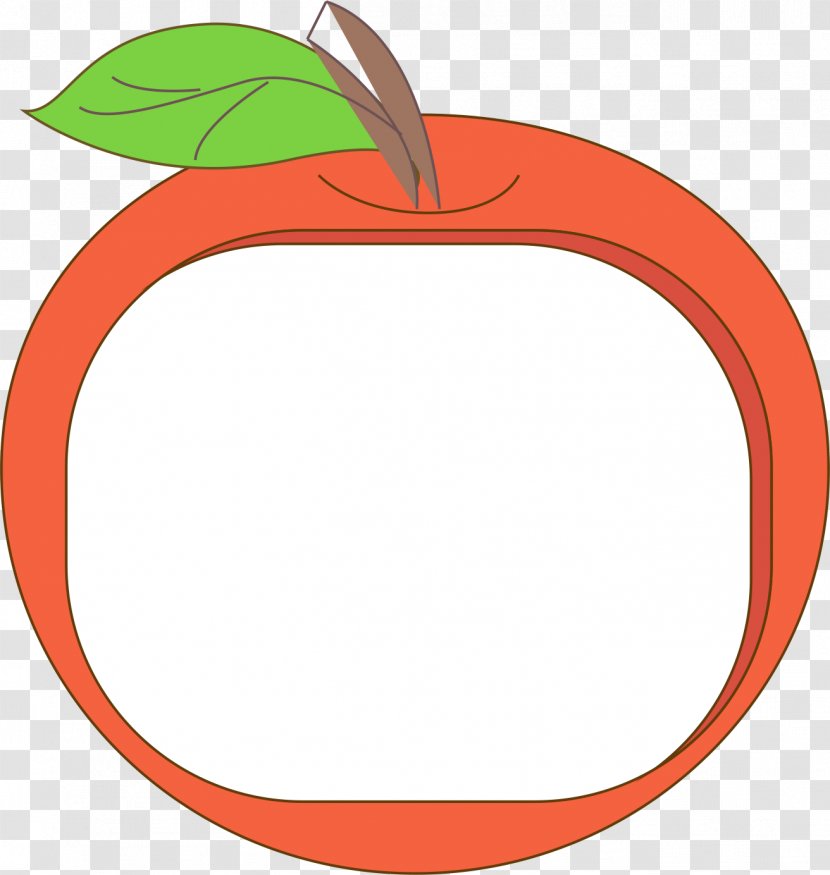 Apple Clip Art - Red Border Transparent PNG