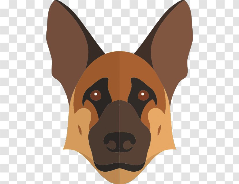 Dog German Shepherd Cartoon Head Snout Transparent PNG